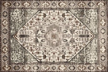 Orijinal paslanmış halı tasarımı ve grunge desenli illüstrasyon 