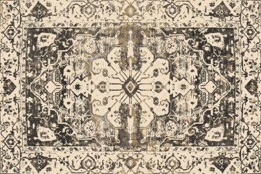 Orijinal, eskimiş efekt, halı tasarımı ve grunge desenli çizimler. 