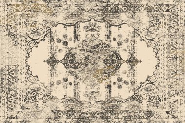 Orijinal, eskimiş efekt, halı tasarımı ve grunge desenli çizimler. 