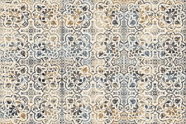 Orijinal, eskimiş efekt, halı tasarımı ve grunge desenli çizimler. 