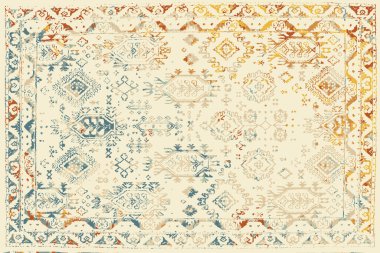 Orijinal, eskimiş efekt, halı tasarımı ve grunge desenli çizimler. 