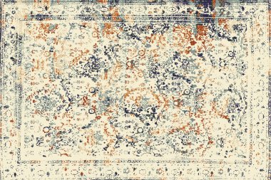 Orijinal, eskimiş efekt, halı tasarımı ve grunge desenli çizimler. 
