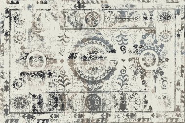 Orijinal, eskimiş efekt, halı tasarımı ve grunge desenli çizimler. 