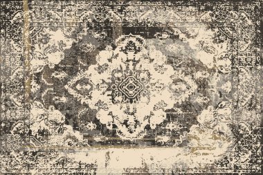 Orijinal, eskimiş efekt, halı tasarımı ve grunge desenli çizimler. 