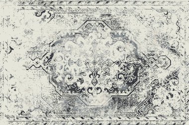 Orijinal, eskimiş efekt, halı tasarımı ve grunge desenli çizimler. 