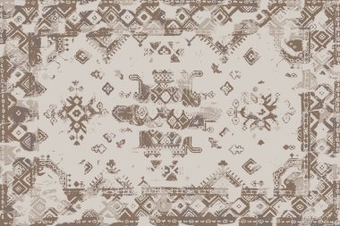 Orijinal, eskimiş efekt, halı tasarımı ve grunge desenli çizimler. 