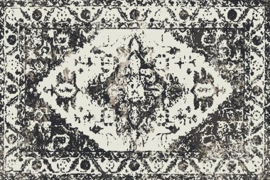 Orijinal, eskimiş efekt, halı tasarımı ve grunge desenli çizimler. 