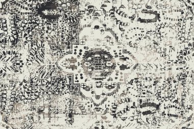 Orijinal, eskimiş efekt, halı tasarımı ve grunge desenli çizimler. 