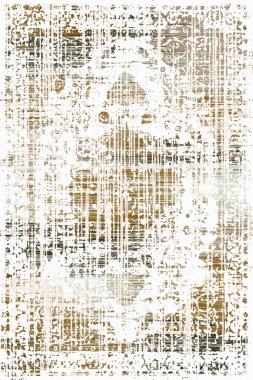 Orijinal paslanmış halı tasarımı ve grunge desenli illüstrasyon 