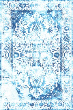 Orijinal paslanmış halı tasarımı ve grunge desenli illüstrasyon 