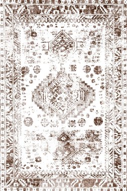 Orijinal paslanmış halı tasarımı ve grunge desenli illüstrasyon 