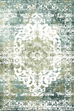 Orijinal paslanmış halı tasarımı ve grunge desenli illüstrasyon 