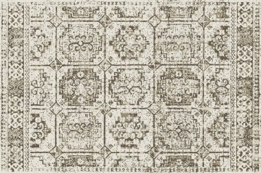 Orijinal paslanmış halı tasarımı ve grunge desenli illüstrasyon 