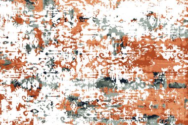 Orijinal paslanmış halı tasarımı ve grunge desenli illüstrasyon 