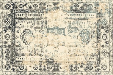 Orijinal paslanmış halı tasarımı ve grunge desenli illüstrasyon 