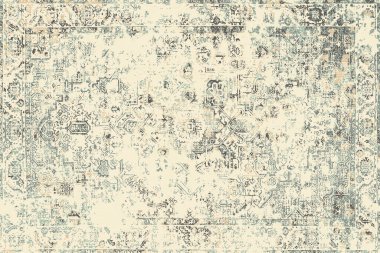 Orijinal paslanmış halı tasarımı ve grunge desenli illüstrasyon 