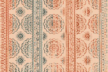 Orijinal paslanmış halı tasarımı ve grunge desenli illüstrasyon 