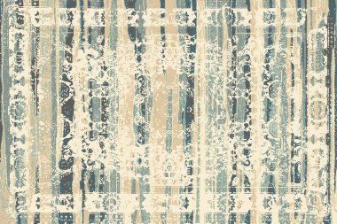 Orijinal paslanmış halı tasarımı ve grunge desenli illüstrasyon 