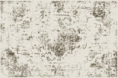 Orijinal paslanmış halı tasarımı ve grunge desenli illüstrasyon 