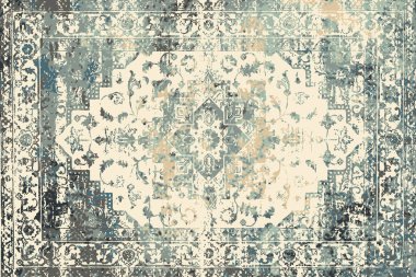 Orijinal paslanmış halı tasarımı ve grunge desenli illüstrasyon 