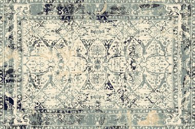Orijinal paslanmış halı tasarımı ve grunge desenli illüstrasyon 
