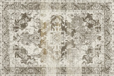 Orijinal paslanmış halı tasarımı ve grunge desenli illüstrasyon 