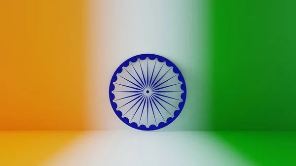 Puste Tło Przestrzeni Dzień Republiki Indie Projekt Renderowania Tekst Umieszczenie — Zdjęcie stockowe