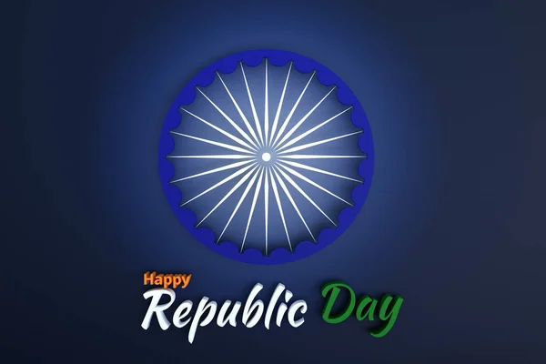 Konceptkonst För Indisk Republik Dag Festival Rendering 26Th Republik Dag — Stockfoto