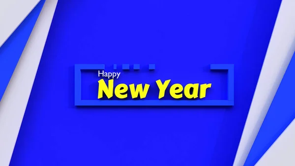 Astratto Nuovo Anno Saluto Sfondo Disegno Illustrazione Sfondo Blu Nuova — Foto Stock