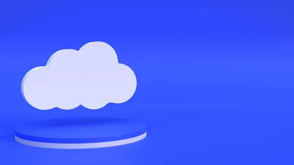 Design Del Concetto Cloud Isolato Presentazione Pubblicità Cloud Storage Sfondo — Foto Stock