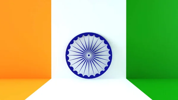 Espaço Vazio Pano Fundo Para Dia República Índia Design Renderização — Fotografia de Stock