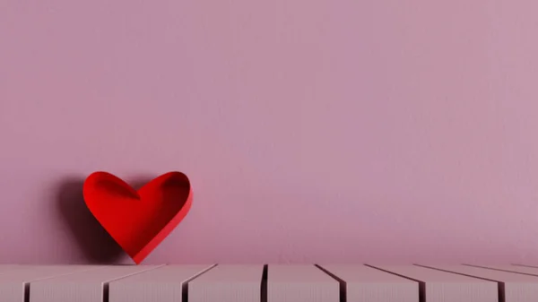 Leeres Herz Konzeptdesign Rendering Hintergrund Besten Für Valentinstag Grüße Hintergrunddesign — Stockfoto