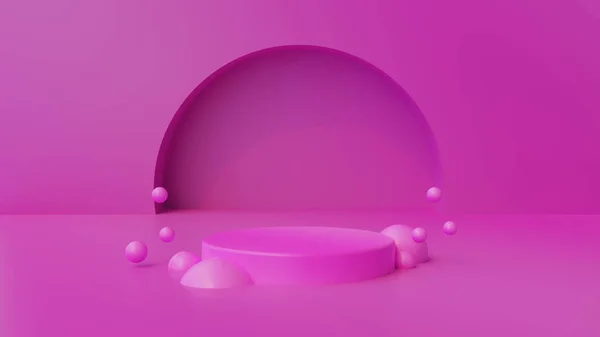 Візуалізація Фіолетового Дизайну Сцени Продукту Чисте Місце Копіювання Презентації Продукту — стокове фото