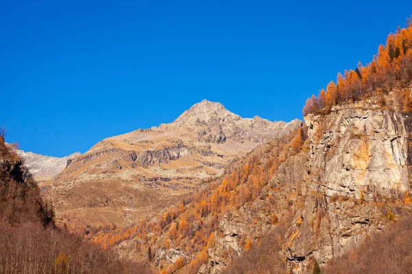 Uitzicht Bergtoppen Van Het Sesia Dal Piemonte Noord Italië Provincie — Stockfoto