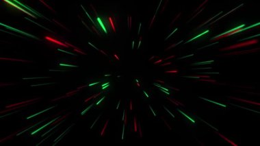 Neon hattı yakınlaştırma göktaşı alanı yumuşak hareketi. Sonsuz fütüristik animasyon arka planı, parlak ve harika ışıkları var. Metaverse konsepti.