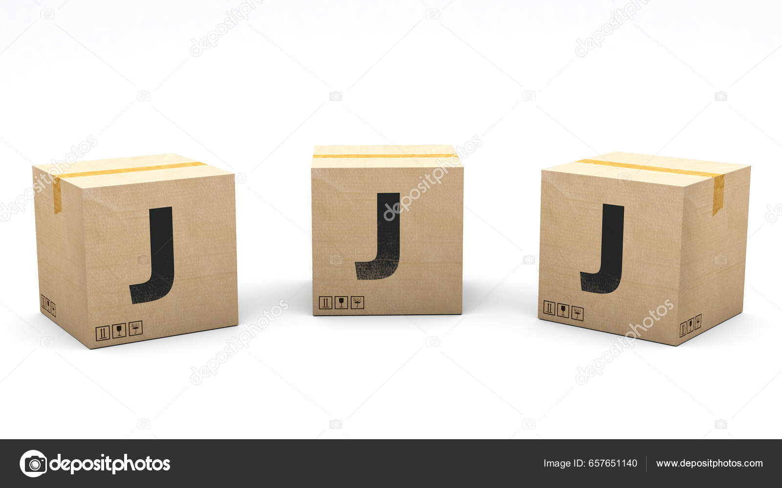 Cardboard Letter J