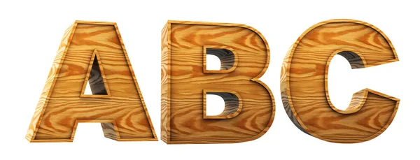 木のアルファベット 箱の木を閉めろ 文字A 3Dレンダーウッド — ストック写真