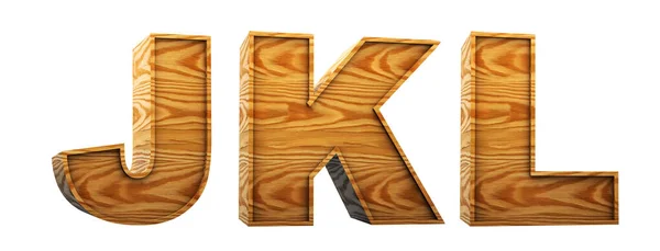 알파벳 나무닫기 Render Wood — 스톡 사진