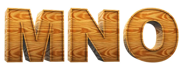 Деревянный Алфавит Древесина Закрывается Буквы Render Wood — стоковое фото