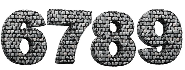 Zahlen Stein Fels Schrift Alphabet Typ Render Zeichen Schrift Typografisch — Stockfoto
