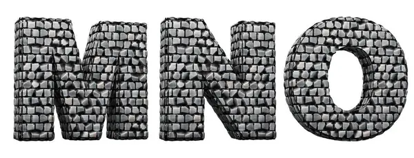 石の手紙 3Dレンダリング 石の床のアルファベット パスの保存 — ストック写真