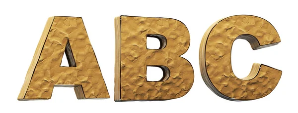 클레이 진흙으로 만들어 더러운 알파벳 — 스톡 사진