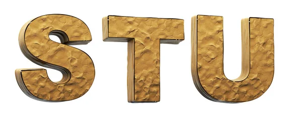Buchstaben Ton Schmutzige Buchstaben Aus Ton Modelliert — Stockfoto