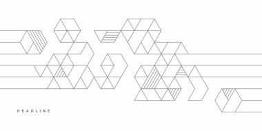Soyut geometrik teknolojik arka plan. Vektör yaratıcı tasarımı.