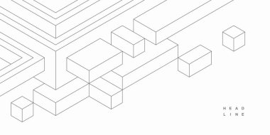 Soyut geometrik teknolojik arka plan. Vektör yaratıcı tasarımı.