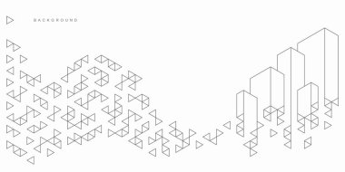 Soyut mimari yapı. Geometrik teknolojik arkaplan.