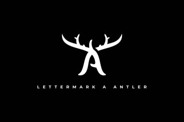 Logo harfleri geyik boynuzu tasarımı.