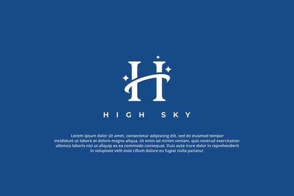 logo harfi h yüksek gökyüzü tasarımı