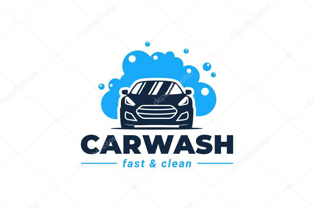 Logo car wash bubble foam design
