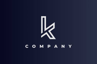 logo harfi k monogram modern iş